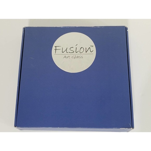 William McGrath InKogneto Fusion Art Glass Wild Flowers 11" Plate #56104 In Box - Picture 7 of 9